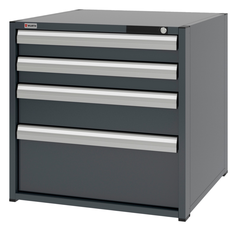 System-Schubladenschrank 12.8 - 805x770 mm SLSHRNK-12.8-H795-4SL-RAL7016