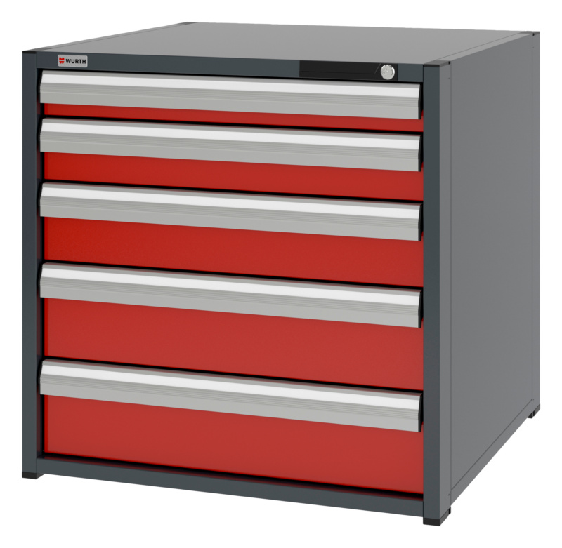 System-Schubladenschrank 12.8 - 805x770 mm SLSHRNK-12.8-H795-5SL-RAL3020