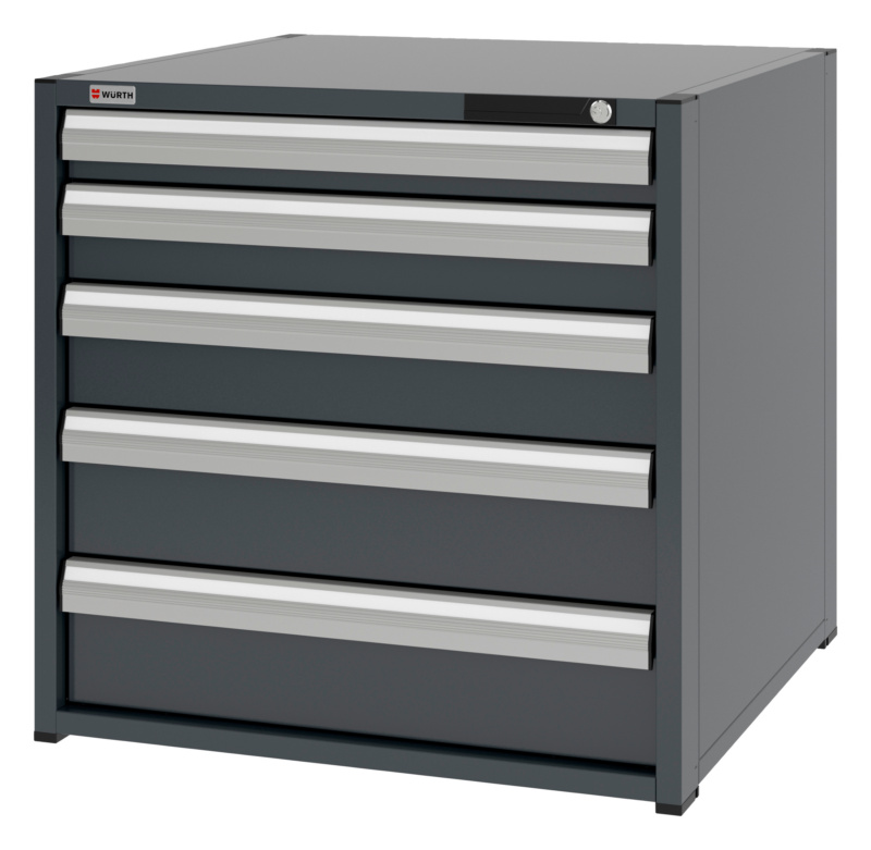 System-Schubladenschrank 12.8 - 805x770 mm SLSHRNK-12.8-H795-5SL-RAL7016