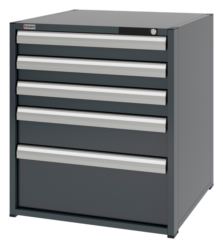 System-Schubladenschrank 12.8 - 805x770 mm SLSHRNK-12.8-H915-5SL-RAL7016