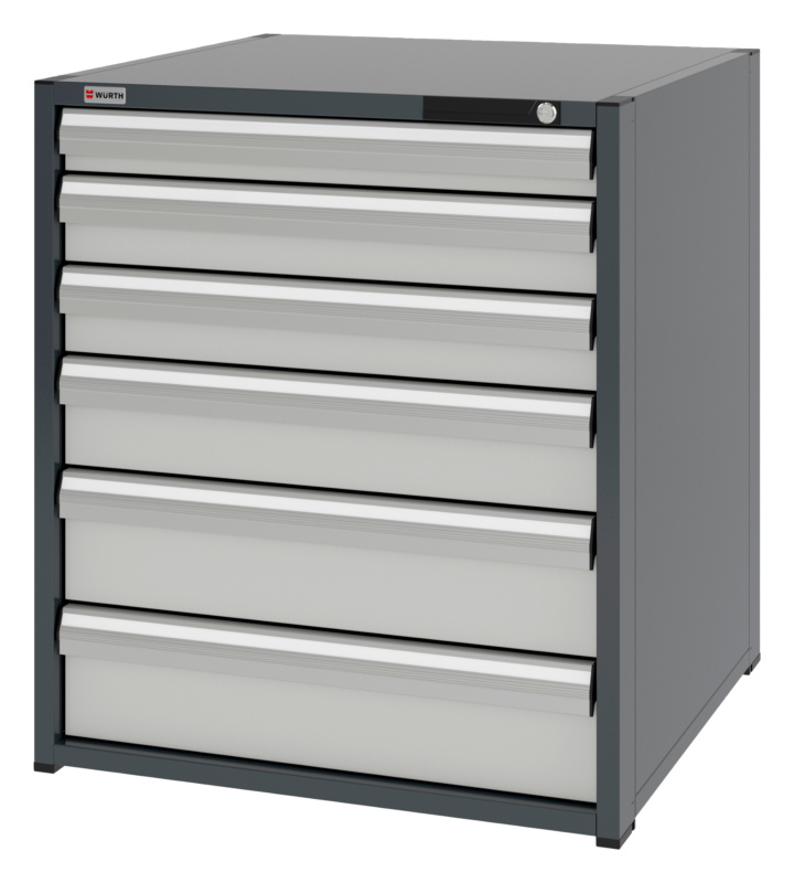 System-Schubladenschrank 12.8 - 805x770 mm SLSHRNK-12.8-H915-6SL-RAL7035