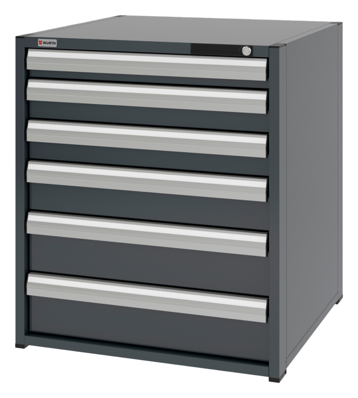 System-Schubladenschrank 12.8 - 805x770 mm SLSHRNK-12.8-H915-6SL-RAL7016