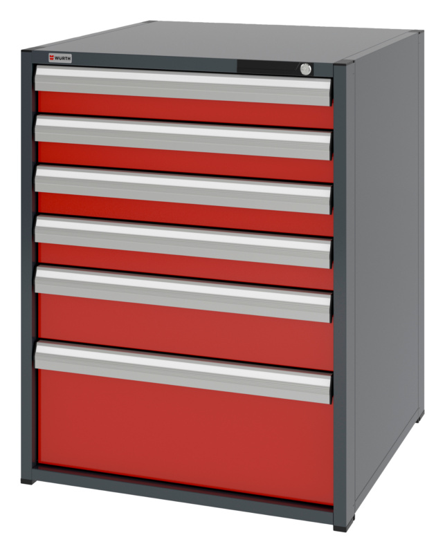 System-Schubladenschrank 12.8 - 805x770 mm SLSHRNK-12.8-H1035-6SL-RAL3020