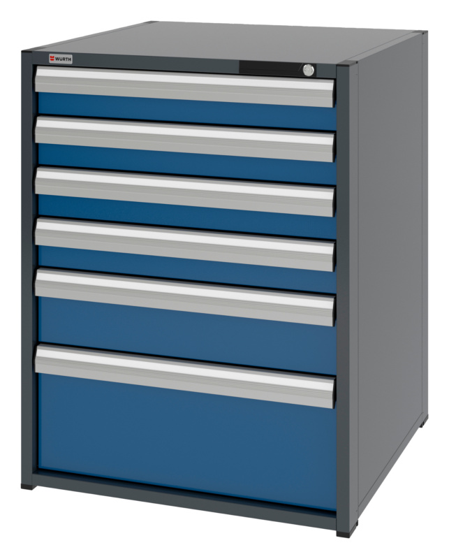 System-Schubladenschrank 12.8 - 805x770 mm SLSHRNK-12.8-H1035-6SL-RAL5010