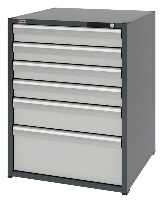 System-Schubladenschrank 12.8 - 805x770 mm SLSHRNK-12.8-H1035-6SL-RAL7035