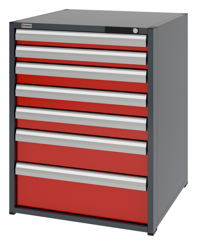 System-Schubladenschrank 12.8 - 805x770 mm SLSHRNK-12.8-H1035-7SL-RAL3020