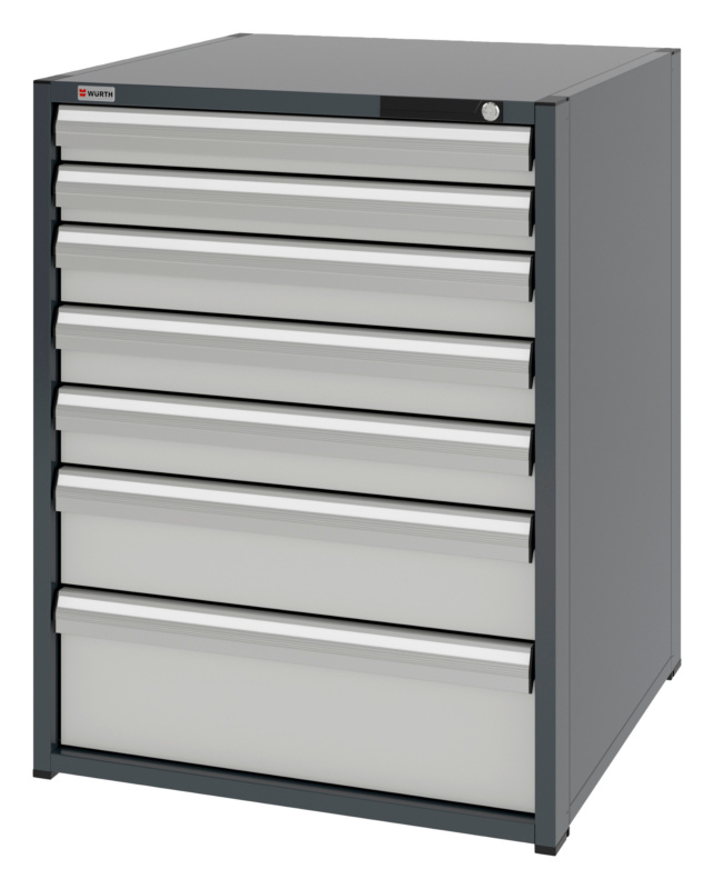 System-Schubladenschrank 12.8 - 805x770 mm SLSHRNK-12.8-H1035-7SL-RAL7035