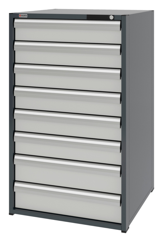 System-Schubladenschrank 12.8 - 805x770 mm SLSHRNK-12.8-H1335-8SL-RAL7035
