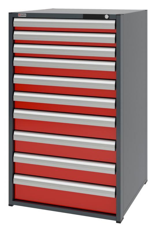 System-Schubladenschrank 12.8 - 805x770 mm SLSHRNK-12.8-H1335-10SL-RAL3020