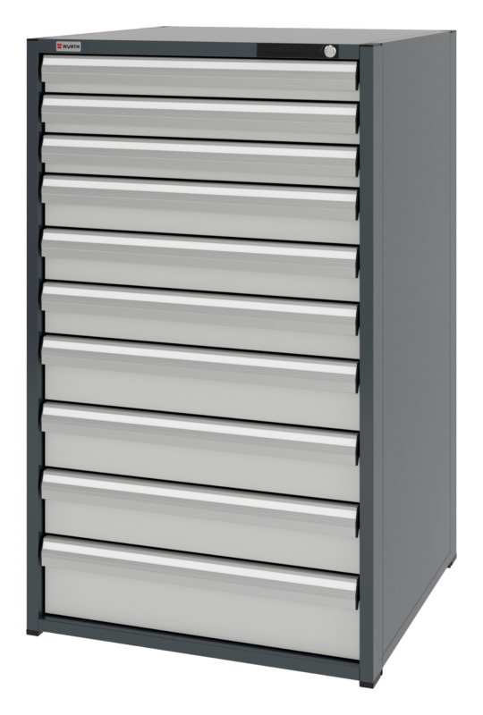 System-Schubladenschrank 12.8 - 805x770 mm SLSHRNK-12.8-H1335-10SL-RAL7035
