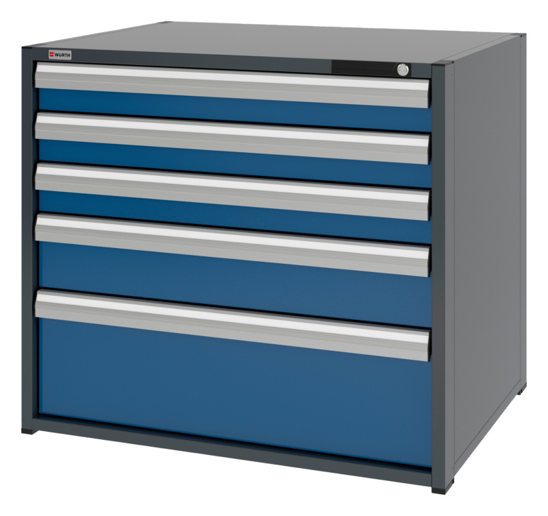 System-Schubladenschrank 16.8 - 1037x770 mm SLSHRNK-16.8-H915-5SL-RAL5010