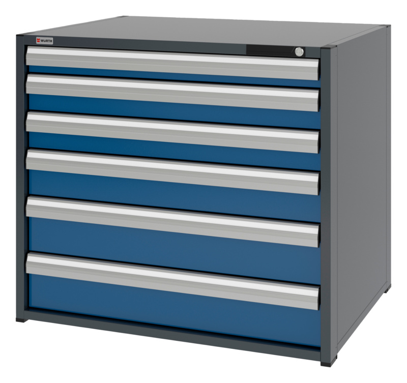 System-Schubladenschrank 16.8 - 1037x770 mm SLSHRNK-16.8-H915-6SL-RAL5010