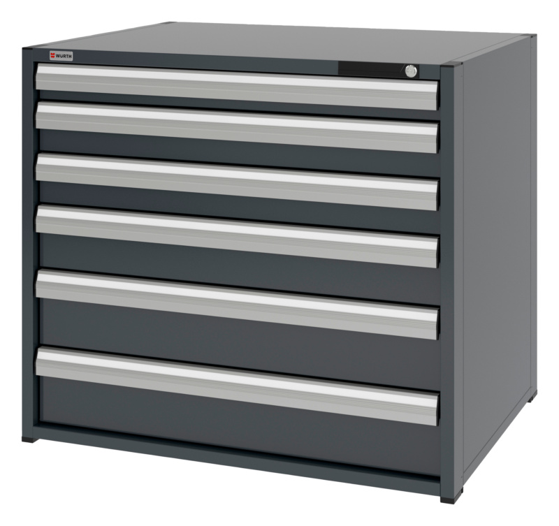 System-Schubladenschrank 16.8 - 1037x770 mm SLSHRNK-16.8-H915-6SL-RAL7016