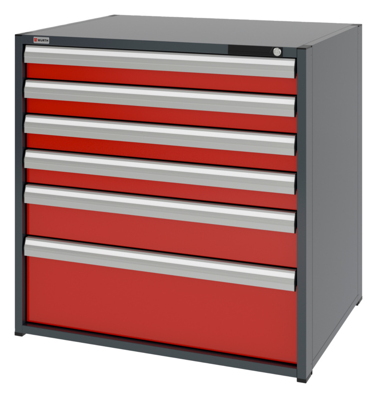 System-Schubladenschrank 16.8 - 1037x770 mm SLSHRNK-16.8-H1035-6SL-RAL3020