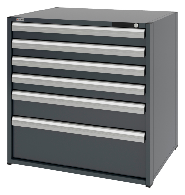 System-Schubladenschrank 16.8 - 1037x770 mm SLSHRNK-16.8-H1035-6SL-RAL7016