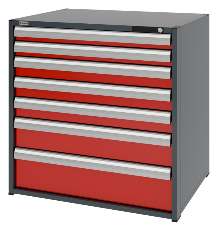 System-Schubladenschrank 16.8 - 1037x770 mm SLSHRNK-16.8-H1035-7SL-RAL3020
