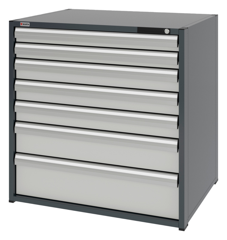 System-Schubladenschrank 16.8 - 1037x770 mm SLSHRNK-16.8-H1035-7SL-RAL7035