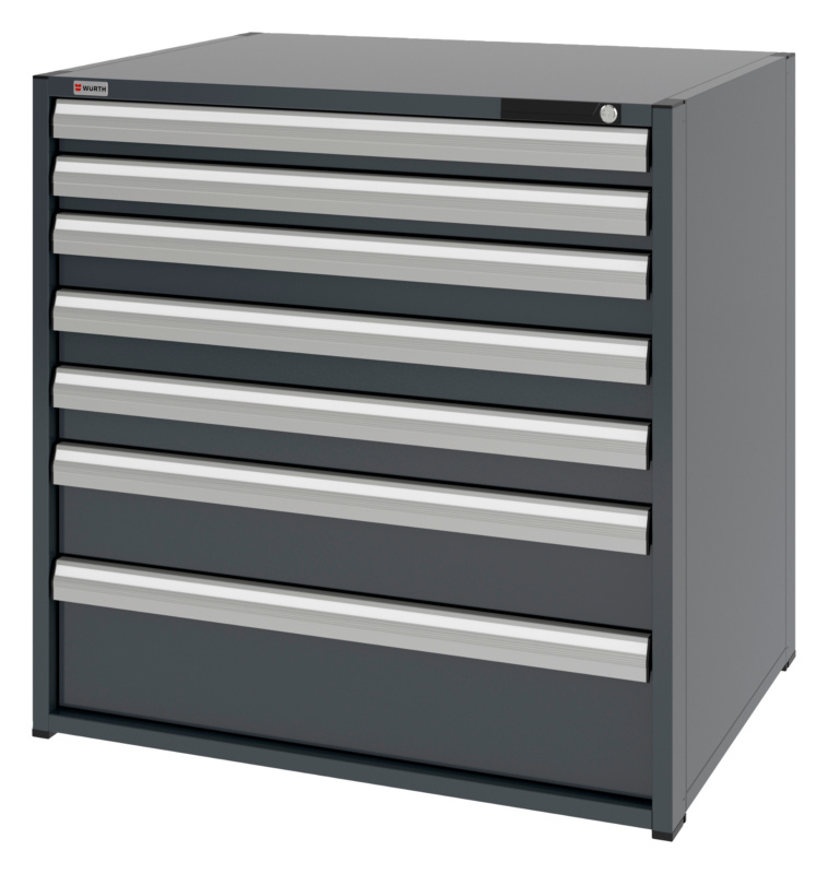 System-Schubladenschrank 16.8 - 1037x770 mm SLSHRNK-16.8-H1035-7SL-RAL7016