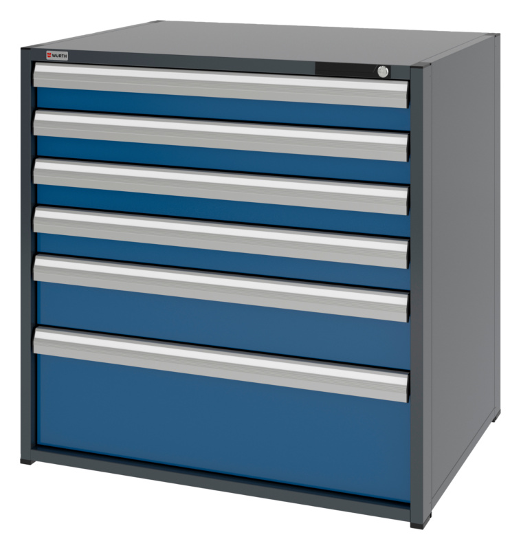 System-Schubladenschrank 16.8 - 1037x770 mm SLSHRNK-16.8-H1035-6SL-RAL5010