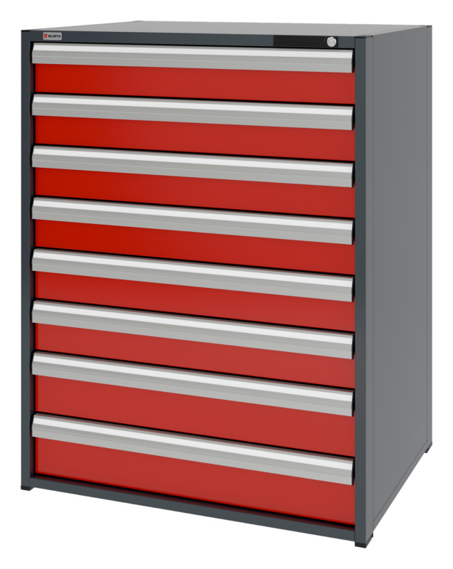 System-Schubladenschrank 16.8 - 1037x770 mm SLSHRNK-16.8-H1335-8SL-RAL3020