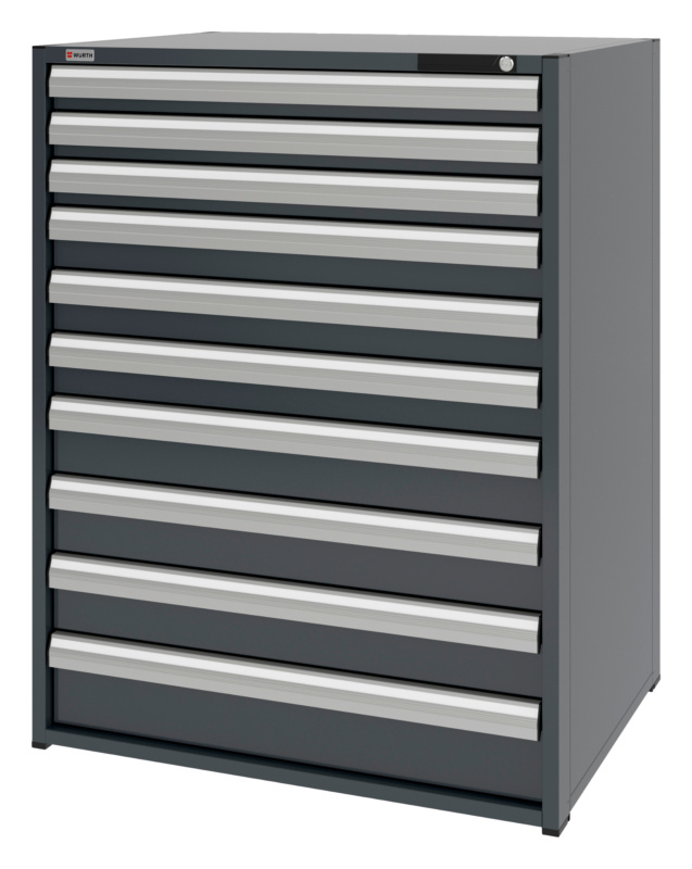 System-Schubladenschrank 16.8 - 1037x770 mm SLSHRNK-16.8-H1335-10SL-RAL7016