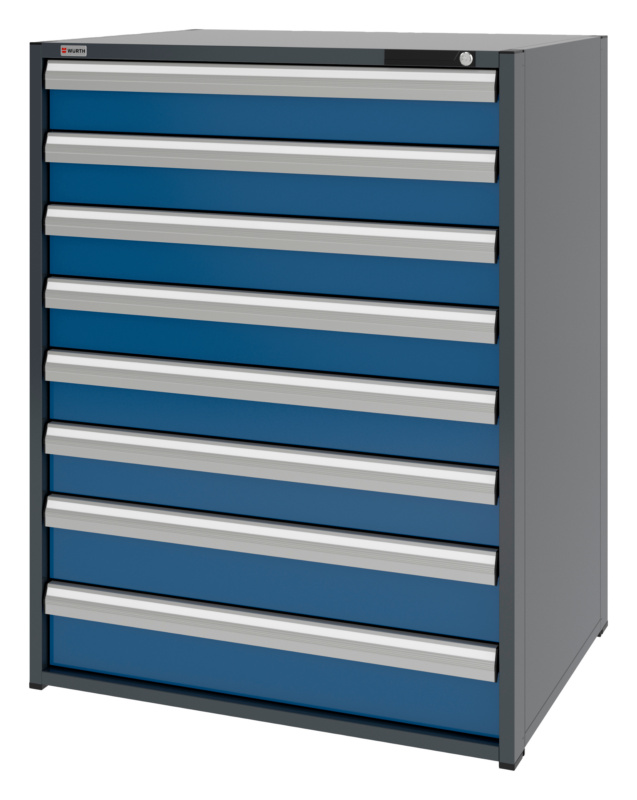 System-Schubladenschrank 16.8 - 1037x770 mm SLSHRNK-16.8-H1335-8SL-RAL5010