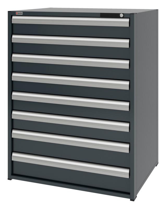 System-Schubladenschrank 16.8 - 1037x770 mm SLSHRNK-16.8-H1335-8SL-RAL7016