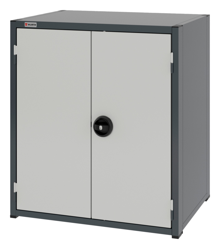System-Flügeltürenschrank 12.6 - 805x603 mm FLGTRSHRNK-12.6-H915-2FACHBO-RAL7035