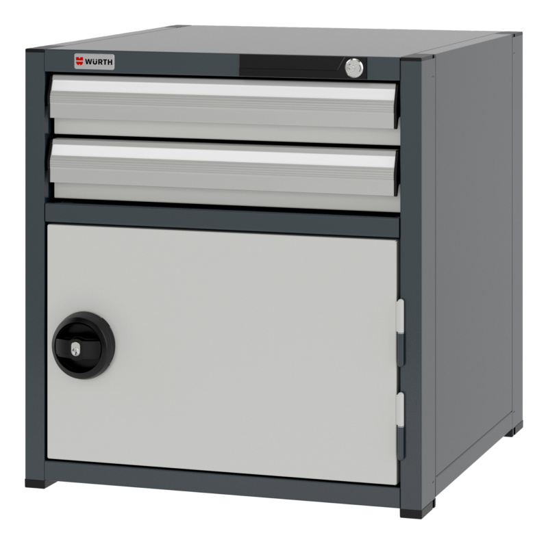 System-Kombischrank 8.6 - 574x603 mm KOMBISHRNK-8.6-H615-FLGTR330-2SL-R7035