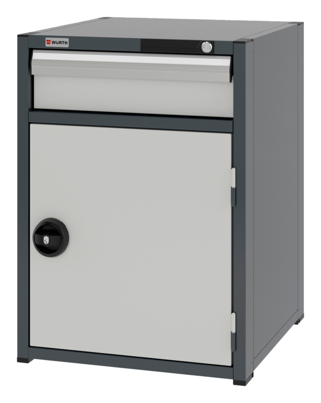 System-Kombischrank 8.6 - 574x603 mm KOMBISHRNK-8.6-H795-FLGTR540-1SL-R7035