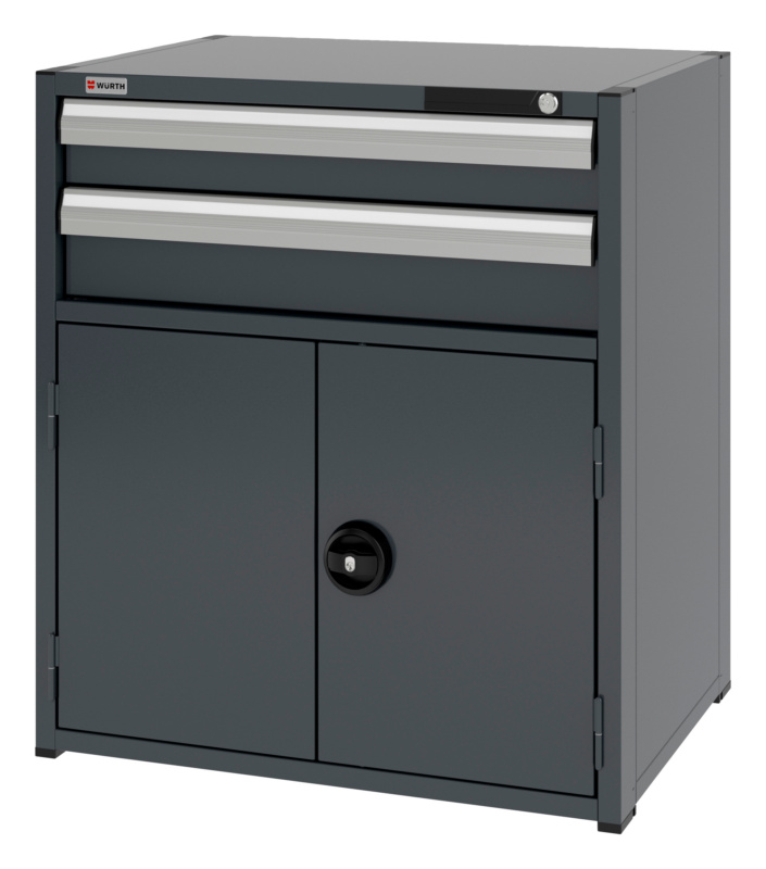 System-Kombischrank 12.6 - 805x603 mm KOMBISHRNK-12.6-H915-FLGTR540-2SL-R7016