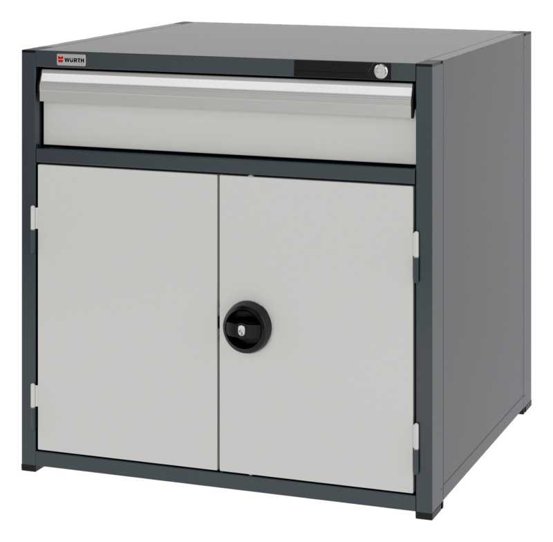 System-Kombischrank 12.8 - 805x770 mm KOMBISHRNK-12.8-H795-FLGTR540-1SL-R7035