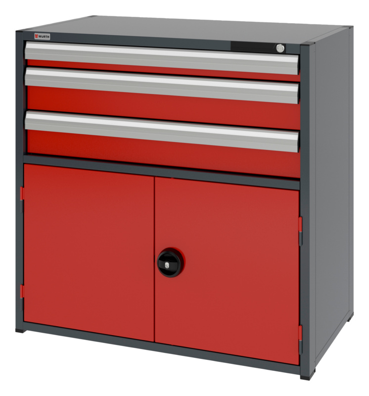 System-Kombischrank 16.6 - 1037x603 mm KOMBISHRNK-16.6-H1035-FLGTR540-3SL-R3020