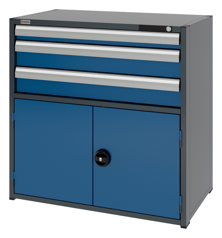 System-Kombischrank 16.6 - 1037x603 mm KOMBISHRNK-16.6-H1035-FLGTR540-3SL-R5010