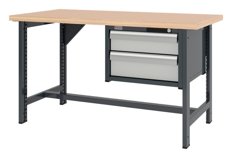 System-Werkbank WRKBANK-2FU-SHRNK-2SL-1500-H835-R7035
