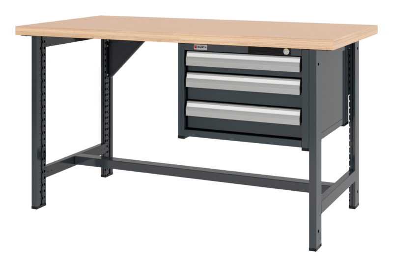 System-Werkbank WRKBANK-2FU-SHRNK-3SL-1500-H835-R7016