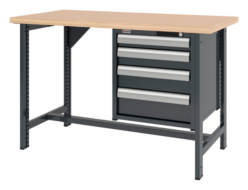 System-Werkbank WRKBANK-2FU-SHRNK-4SL-1500-H955-R7016