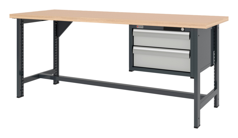 System-Werkbank WRKBANK-2FU-SHRNK-2SL-2000-H835-R7035