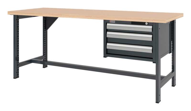 System-Werkbank WRKBANK-2FU-SHRNK-3SL-2000-H835-R7016