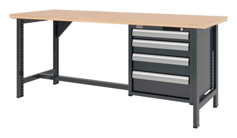 System-Werkbank WRKBANK-2FU-SHRNK-4SL-2000-H835-R7016