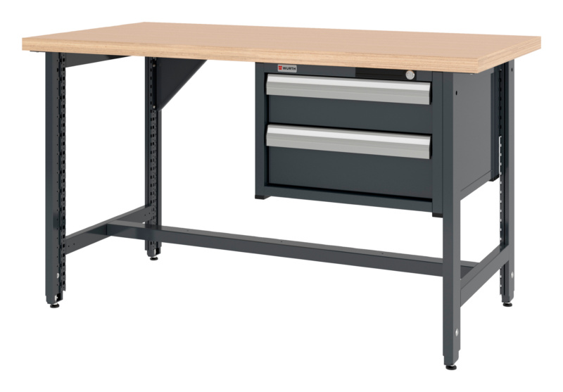 System-Werkbank WRKBANK-EINSTL-2FU-SHRNK-2SL-1500-R7016