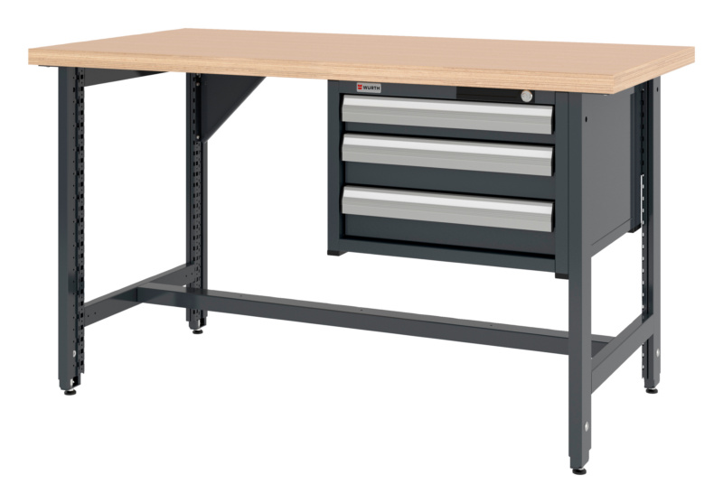 System-Werkbank WRKBANK-EINSTL-2FU-SHRNK-3SL-1500-R7016