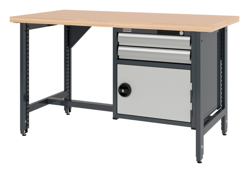 System-Werkbank WRKBANK-EINSTL-2FU-KOMBISHRNK-1500-R7035