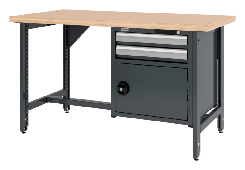 System-Werkbank WRKBANK-EINSTL-2FU-KOMBISHRNK-1500-R7016