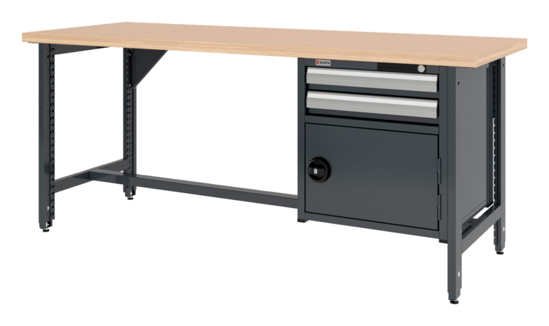System-Werkbank WRKBANK-EINSTL-2FU-KOMBISHRNK-2000-R7016