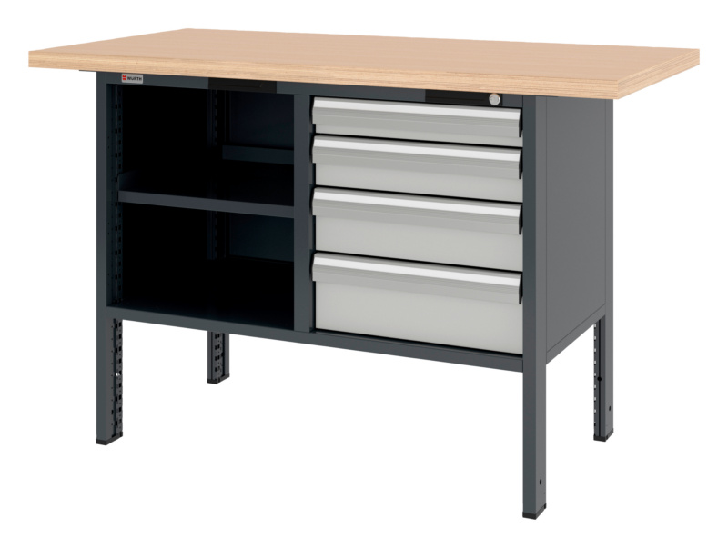 System-Kastenwerkbank 1500 mm mit 2 Unterbaublöcken 8.6