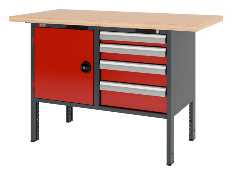 System-Kastenwerkbank 1500 mm mit 2 Unterbaublöcken 8.6