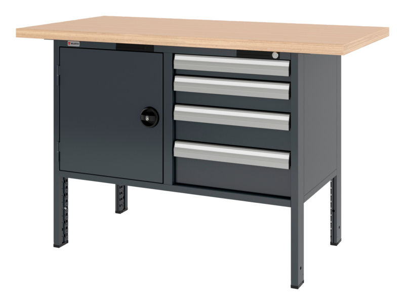 System-Kastenwerkbank 1500 mm mit 2 Unterbaublöcken 8.6
