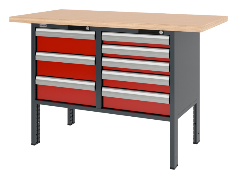 System-Kastenwerkbank 1500 mm mit 2 Unterbaublöcken 8.6
