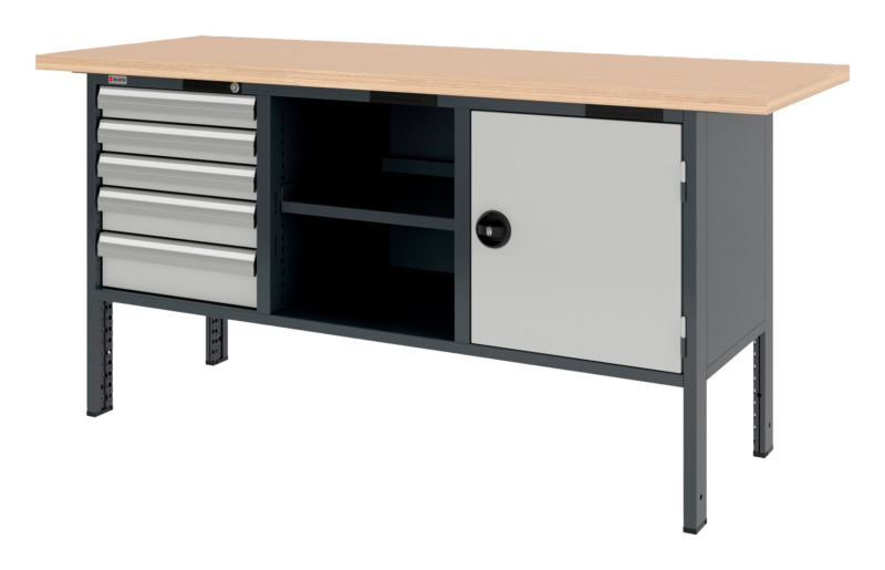 System-Kastenwerkbank 2000 mm mit 3 Unterbaublöcken 8.6